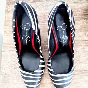 Jessica Simpson Zebra Print Red Heels